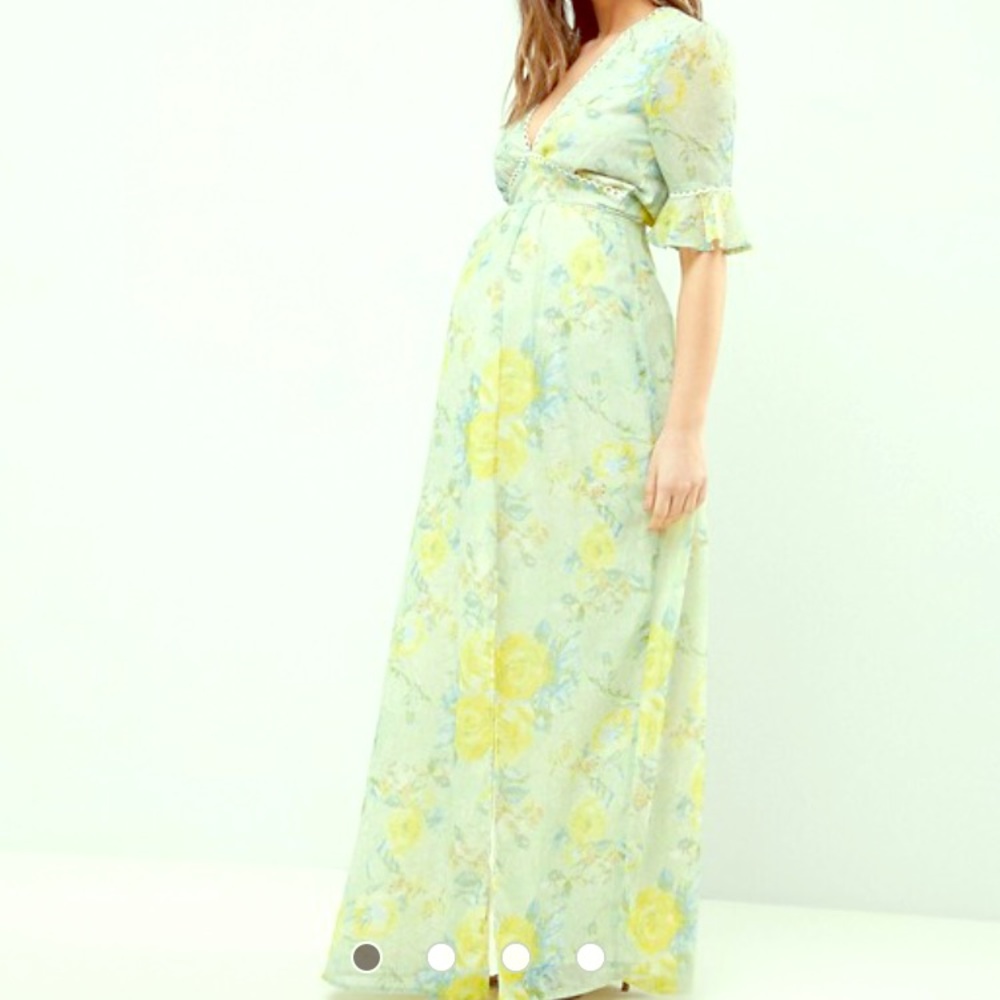 Floral maxi maternity dress